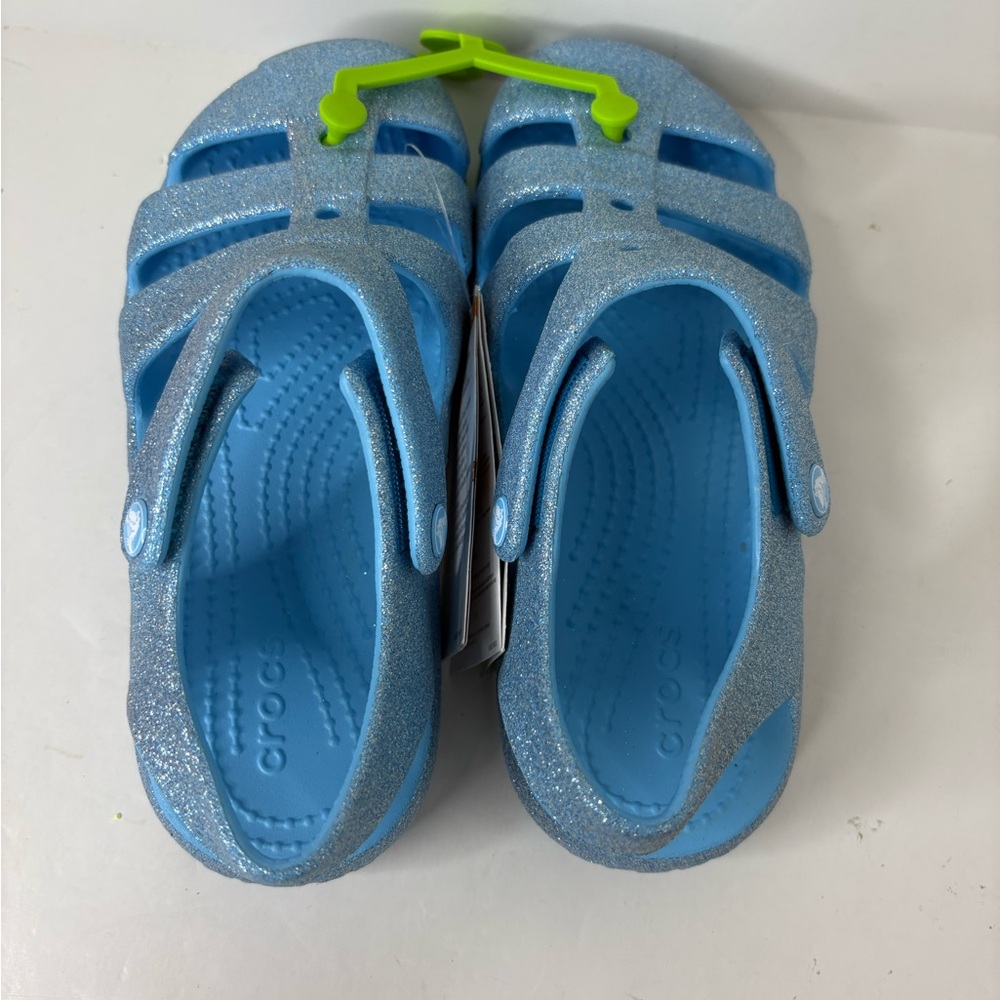 NWT CROCS kids Classic Fisherman Glitter Mist
Sparkly Blue Sandals size US J2 - Picture 4 of 10